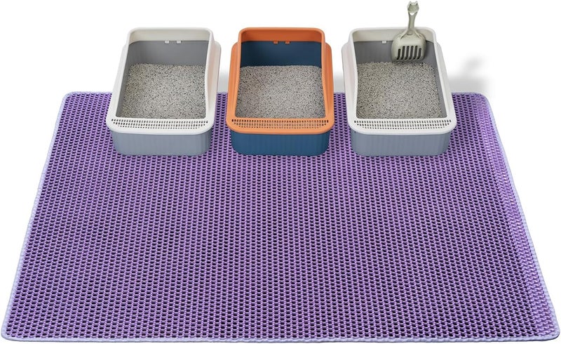 UF-SHARP Cat Litter Box Mat-Super Large 47''x36'' Litter Trapping Mat for Cat-XXL Litterbox Matt for Floor-2 Layer Catcher Rug for Pet kitty Litterbox-Waterproof Urine Proof,Non-Slip - Image 1
